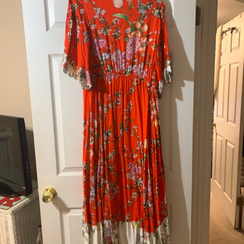Lulus Floral Wrap Dress - Picture 3 of 3